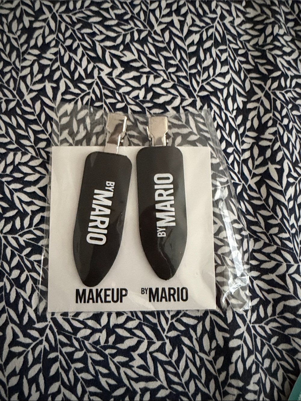 Makeup By Mario Black Logo Hair Clips